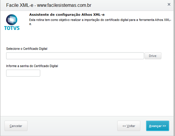 Figura 3: Assistente de configuração