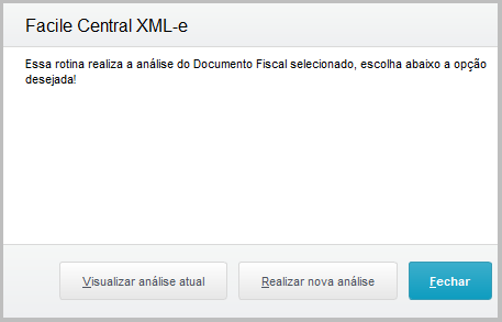 Figura 2: Realiza a análise do Documento Fiscal