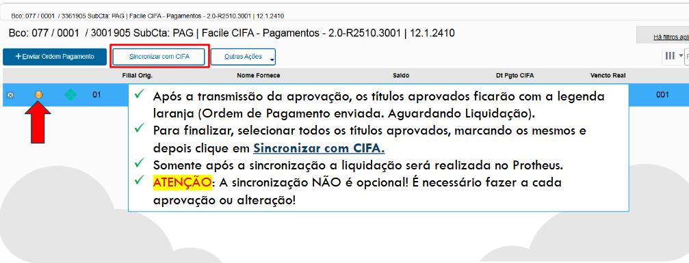 Figura 21: Aprovamento concluído