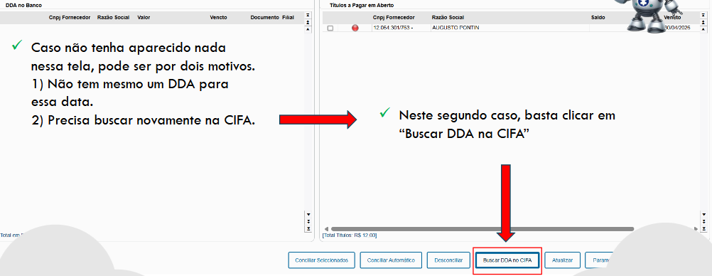 Figura 14: Busca DDA Cifa