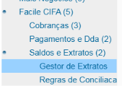 Figura 25: Gestor de Extratos