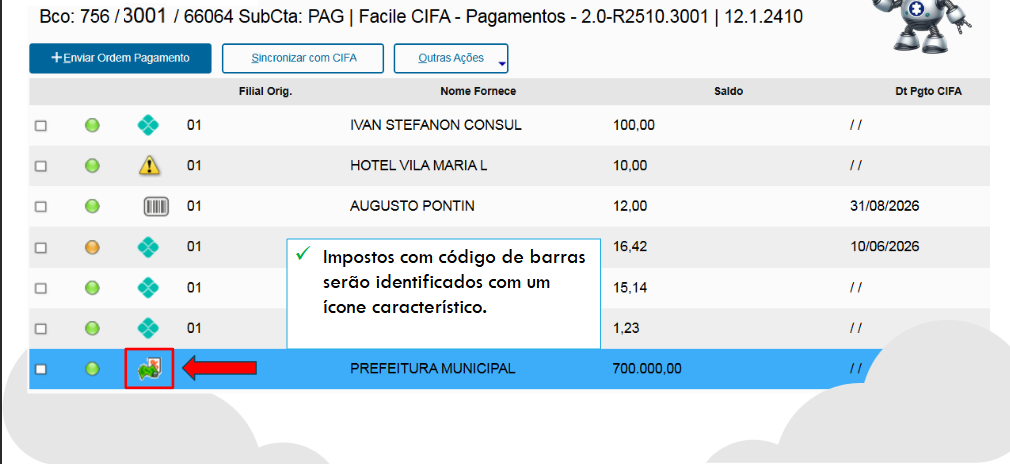 Figura 18: Impostos Codigo de Barra