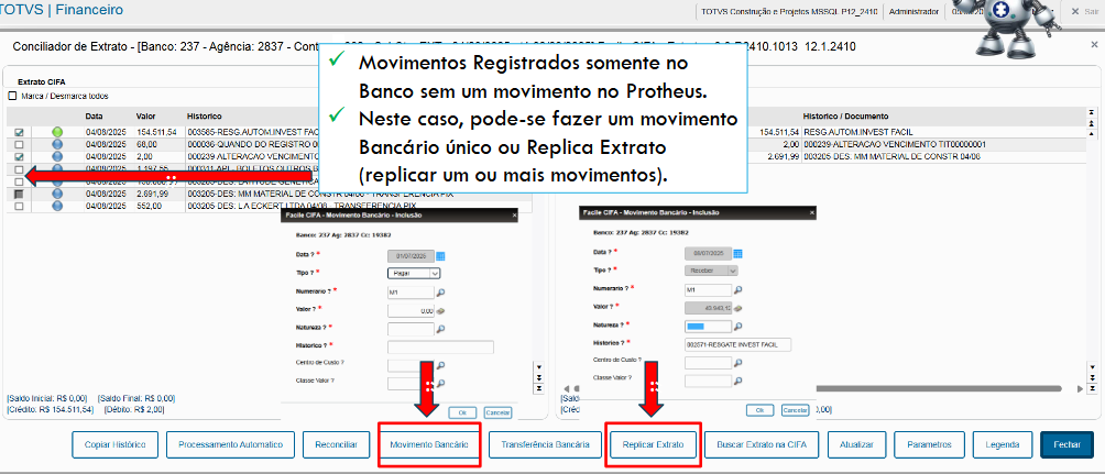 Figura 28: Movimento Bancário