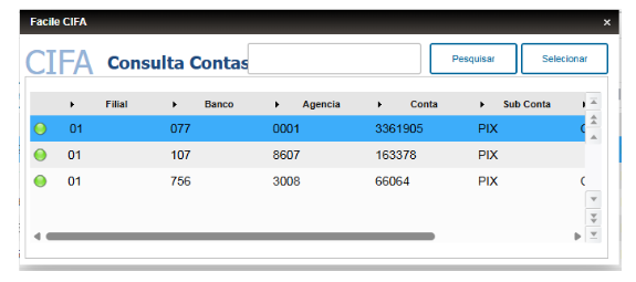 Figura 4: Selecionar banco