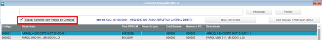 Figura 17: Buscar Somente com Pedido de Compras
