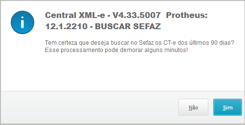 Figura 45: Busca SEFAZ de CT-e