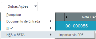 Figura 40: Importar PDF de NFS-e