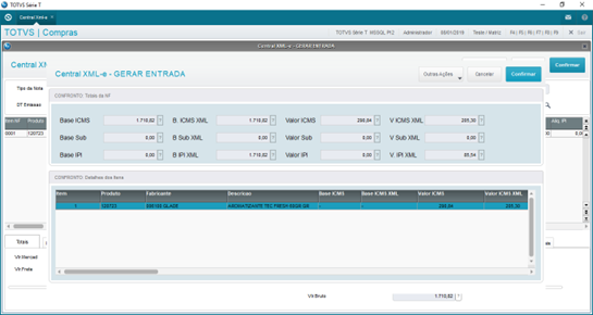 Figura 24: Confronto XML x TES